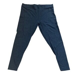 Eddie Bauer Travex Women 2XL Charcoal Gray Knit Leggings Pants Cotton Blend‎